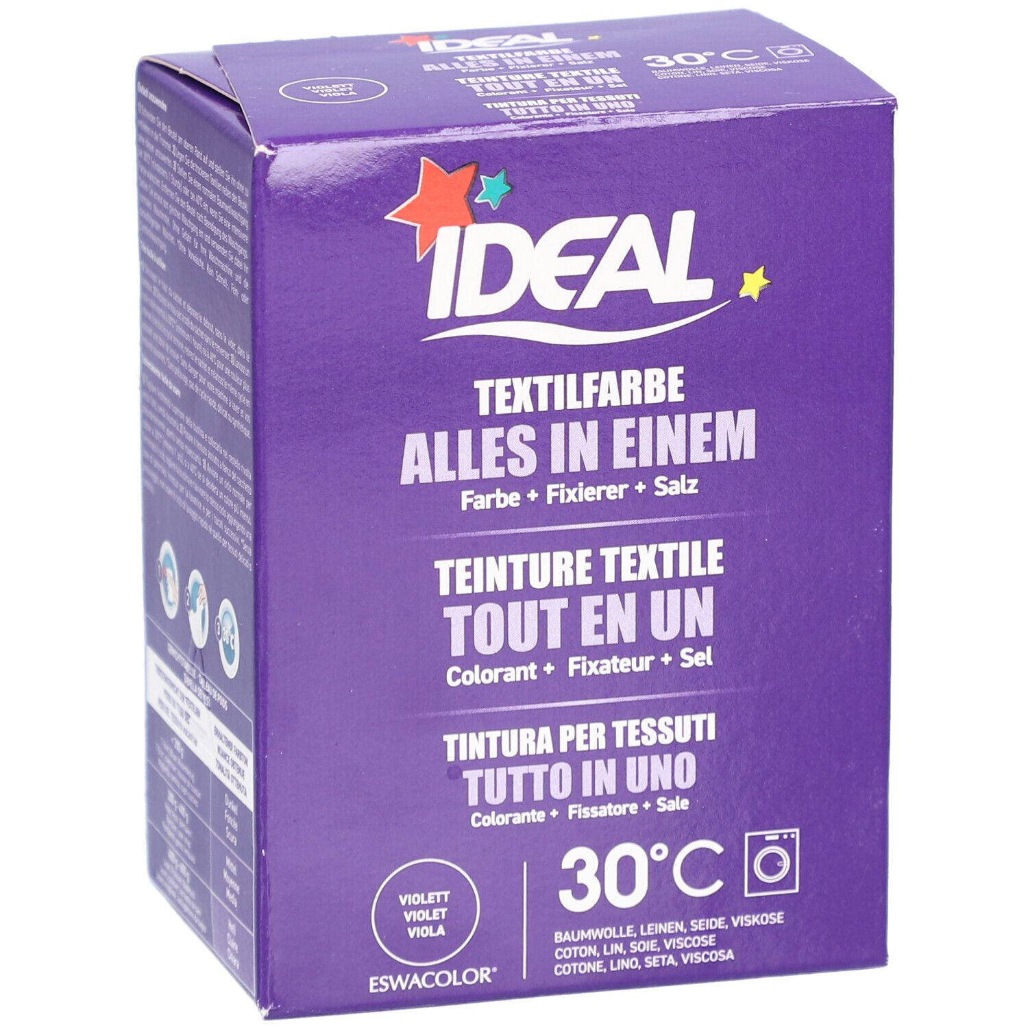 Ideal® Textilfarbe Violett Alles in Einem für Waschmaschinen