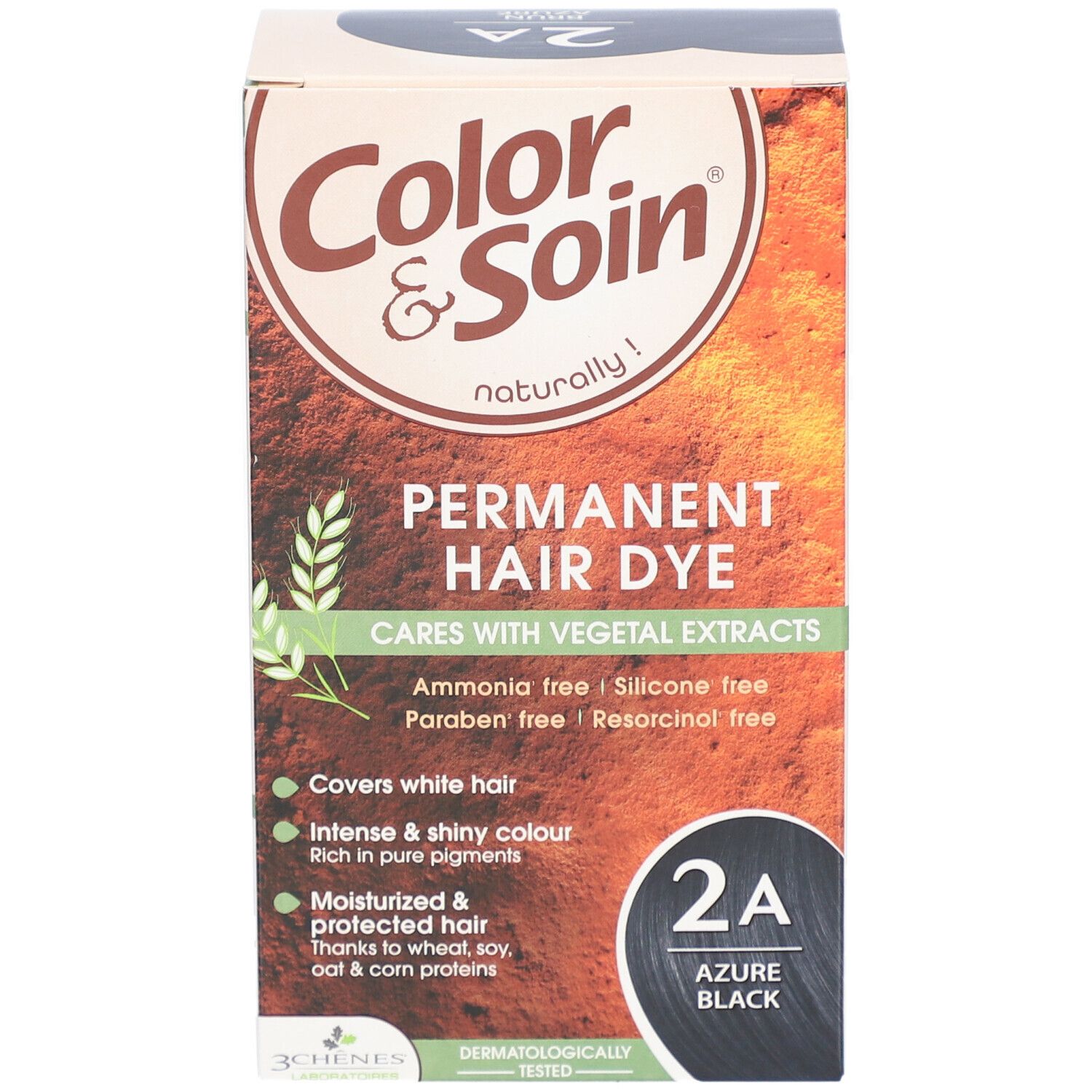 Color & Soin® Permanente Haarfarbe 2A Azure Black