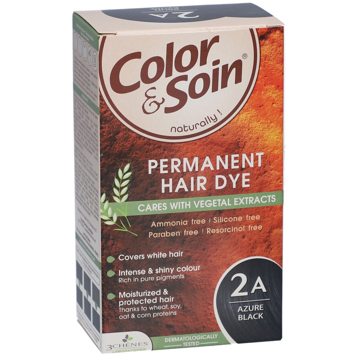 Color & Soin® Permanente Haarfarbe 2A Azure Black