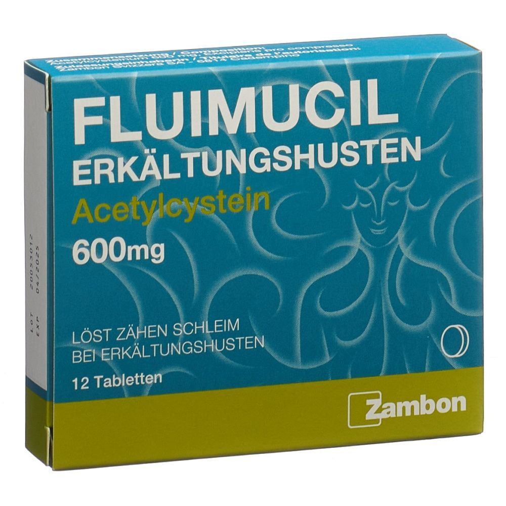 FLUIMUCIL Erkältungshusten Tabl 600 mg 12 Stk