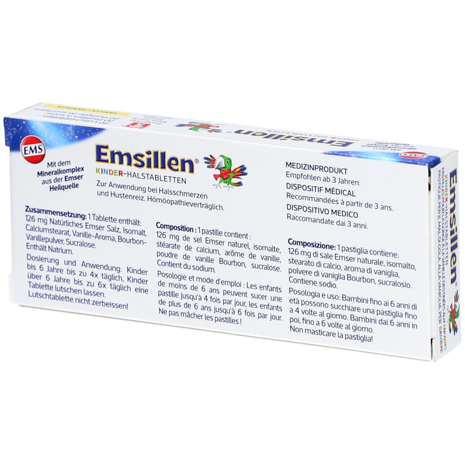 Emsillen Pastilles Pour Enfants À La Vanille