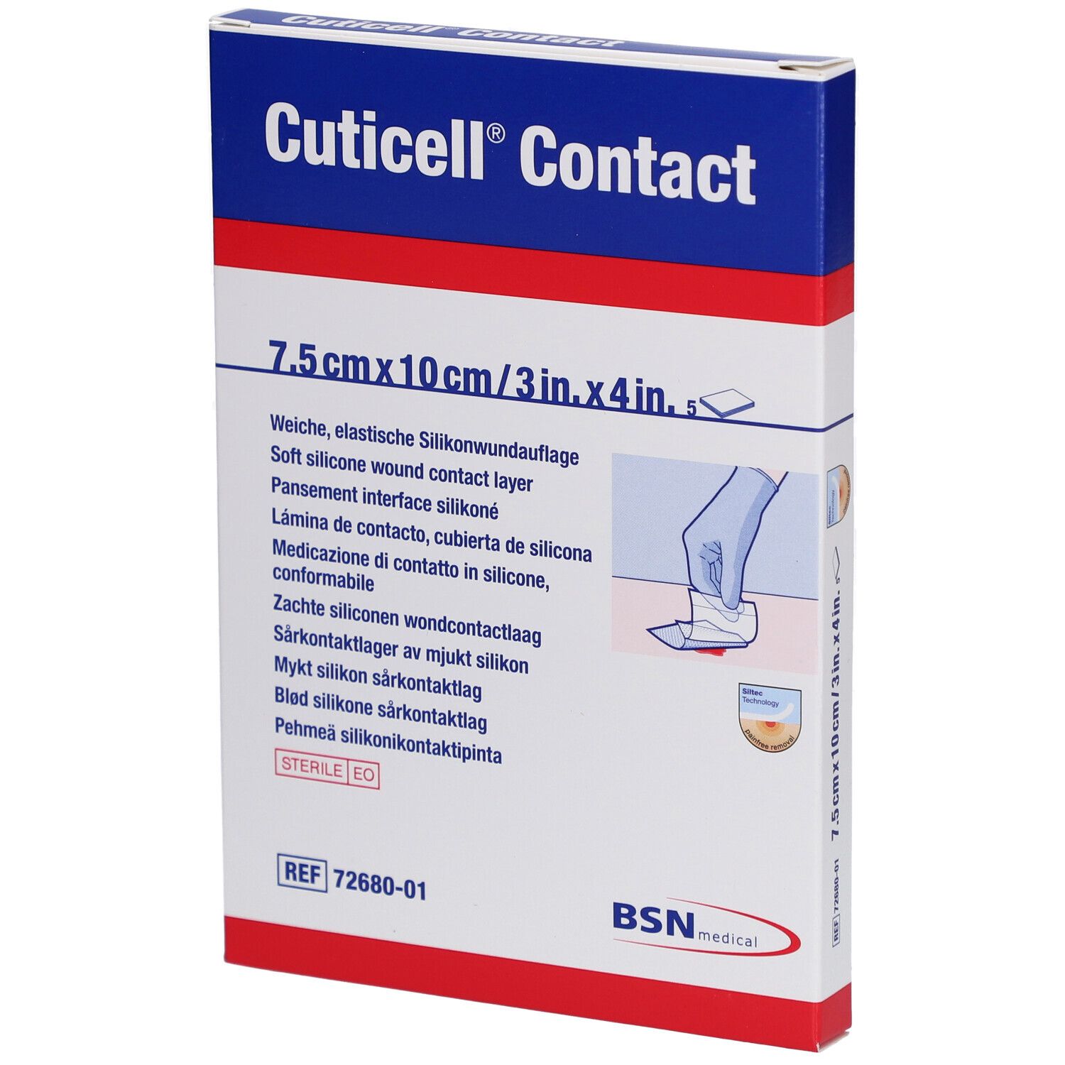 Cuticell® Contact Silikonauflage 7,5 cm x 10 m