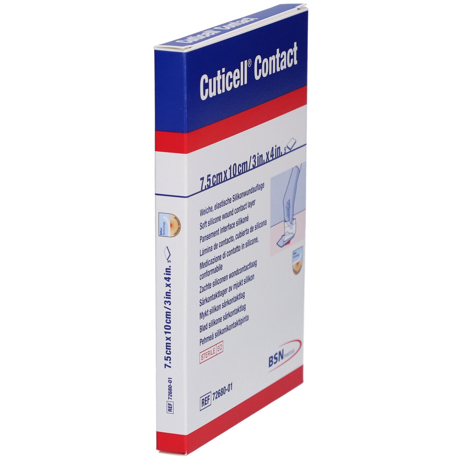 Cuticell® Contact Silikonauflage 7,5 cm x 10 m