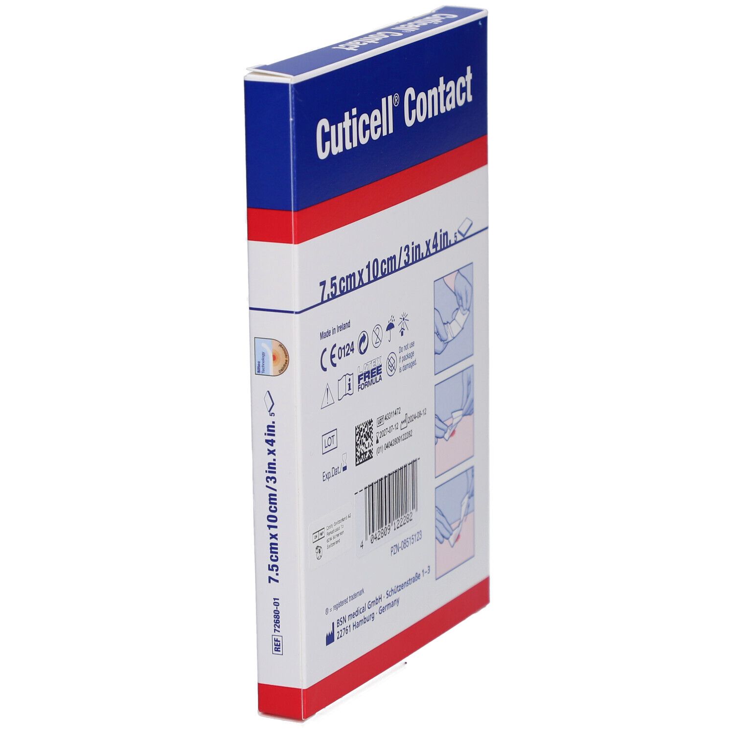 Cuticell® Contact Silikonauflage 7,5 cm x 10 m