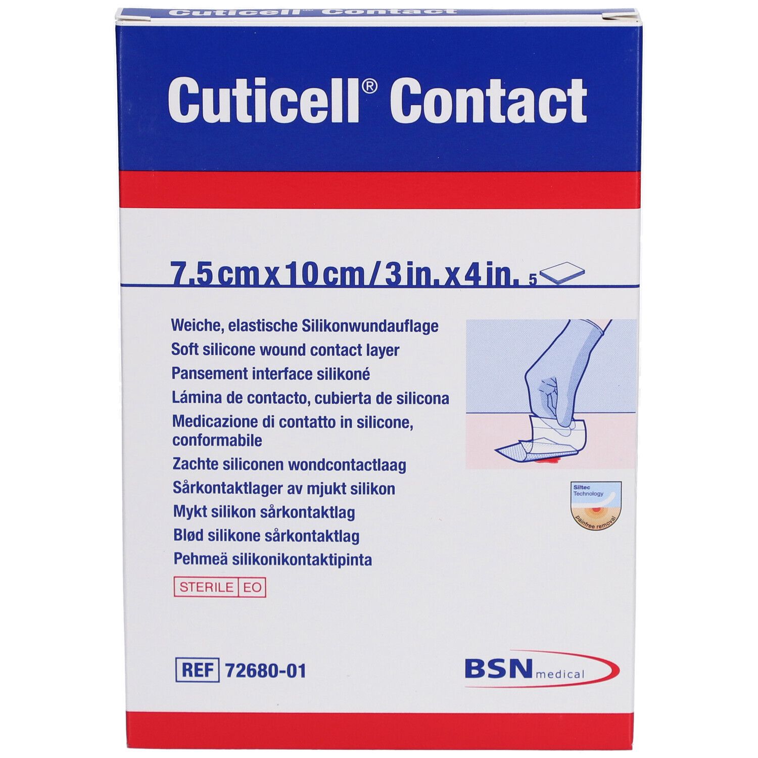 Cuticell® Contact Silikonauflage 7,5 cm x 10 m