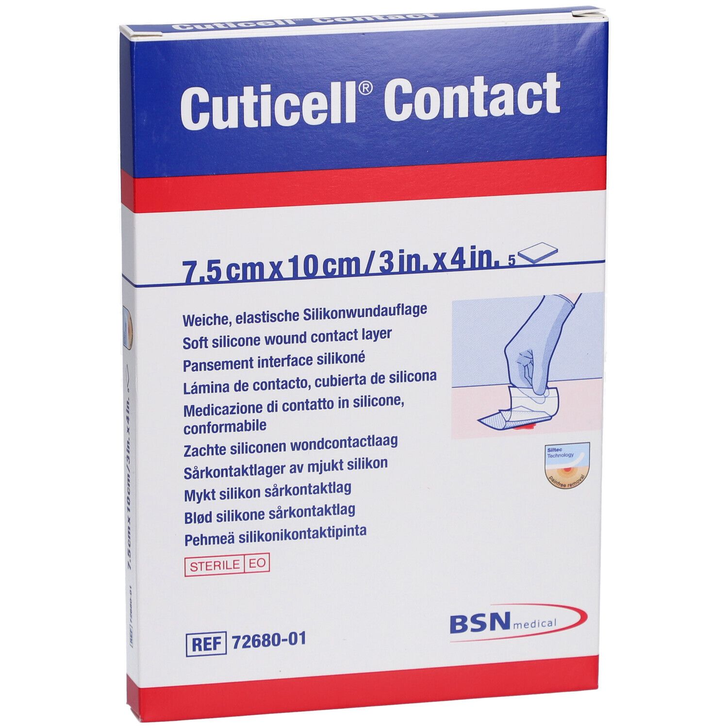 Cuticell® Contact Silikonauflage 7,5 cm x 10 m