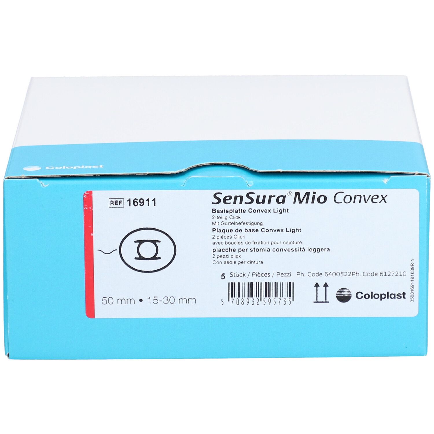 SENSURA Mio Click Grundplatte 50mm cvx lig 15-30
