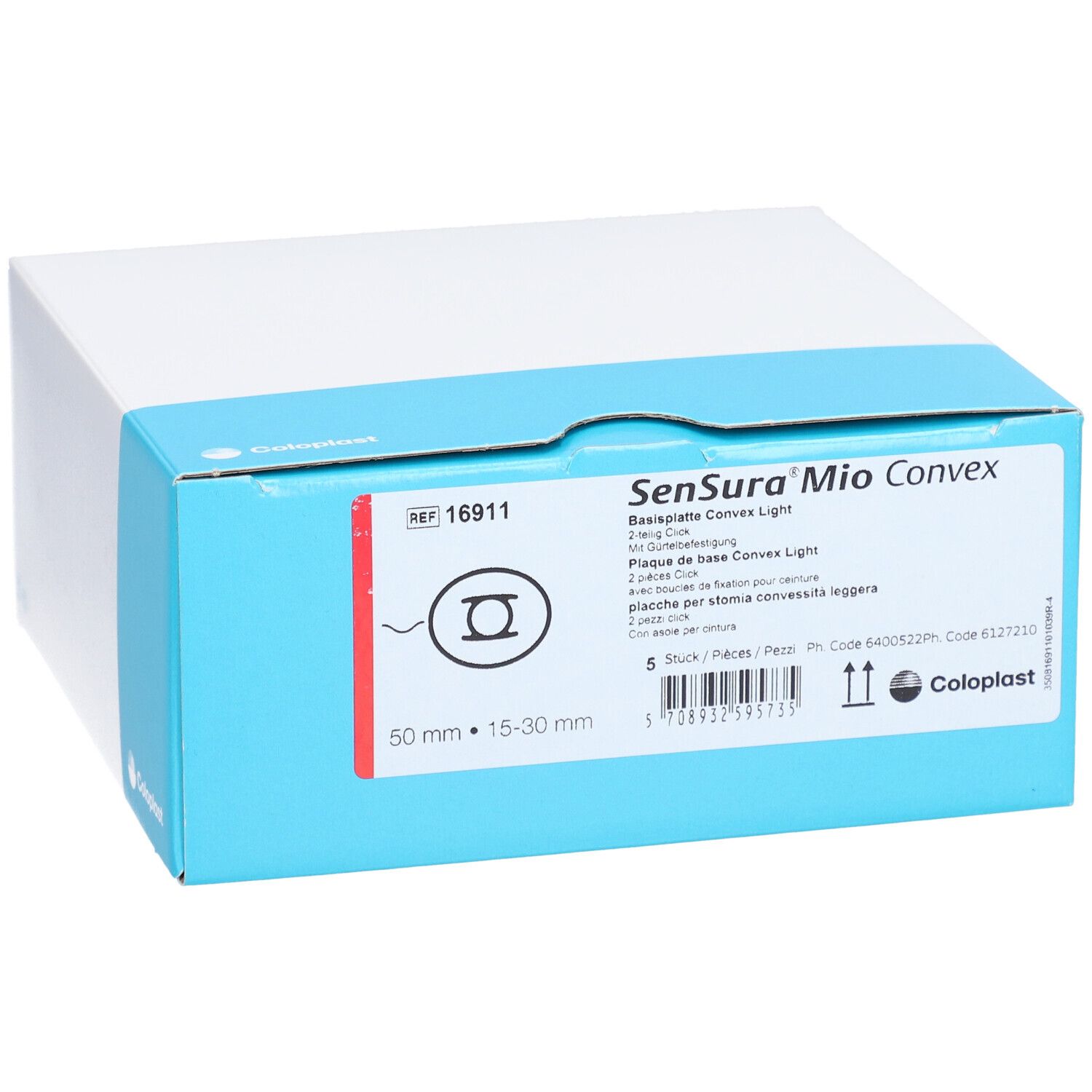 SENSURA Mio Click Grundplatte 50mm cvx lig 15-30