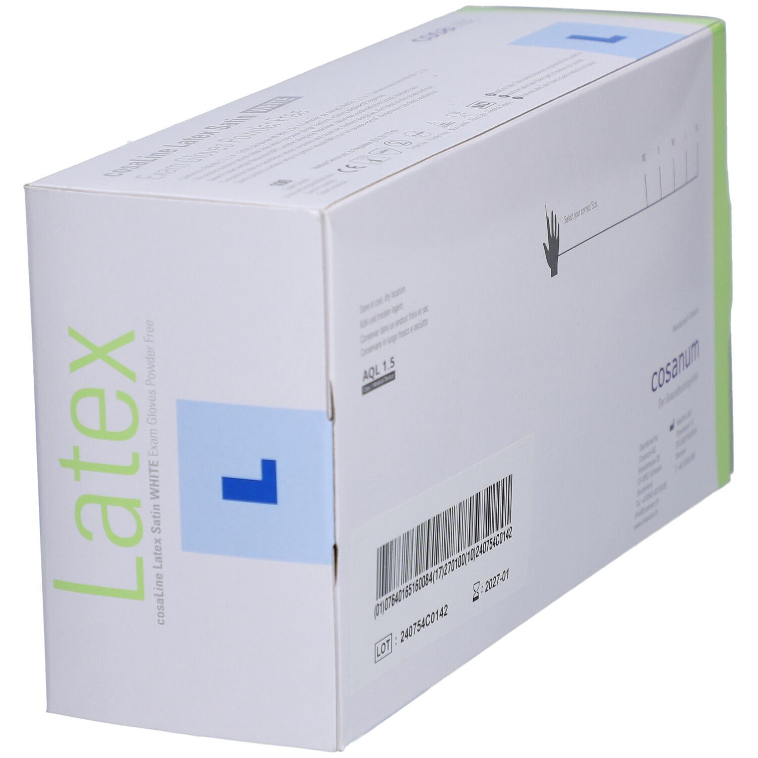 cosaLine® Gants d'examen L Latex non poudrés