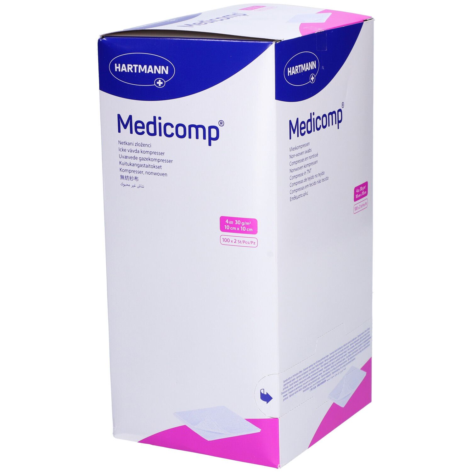 HARTMANN Medicomp® Compresses non tissées 4 couches 10 x 10 cm