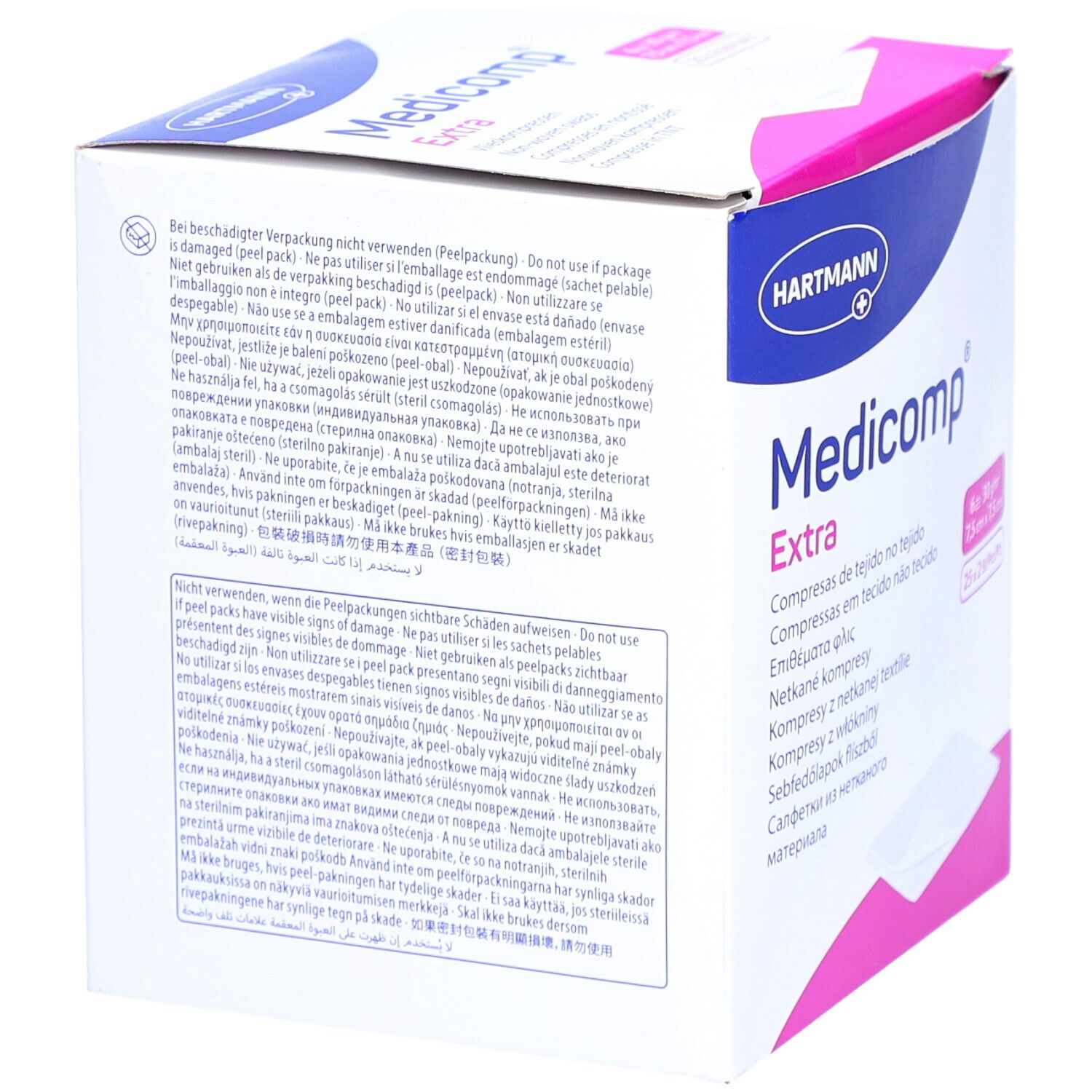 Medicomp ® Vliesskompressen steril 7,5 cm x 7,5 cm
