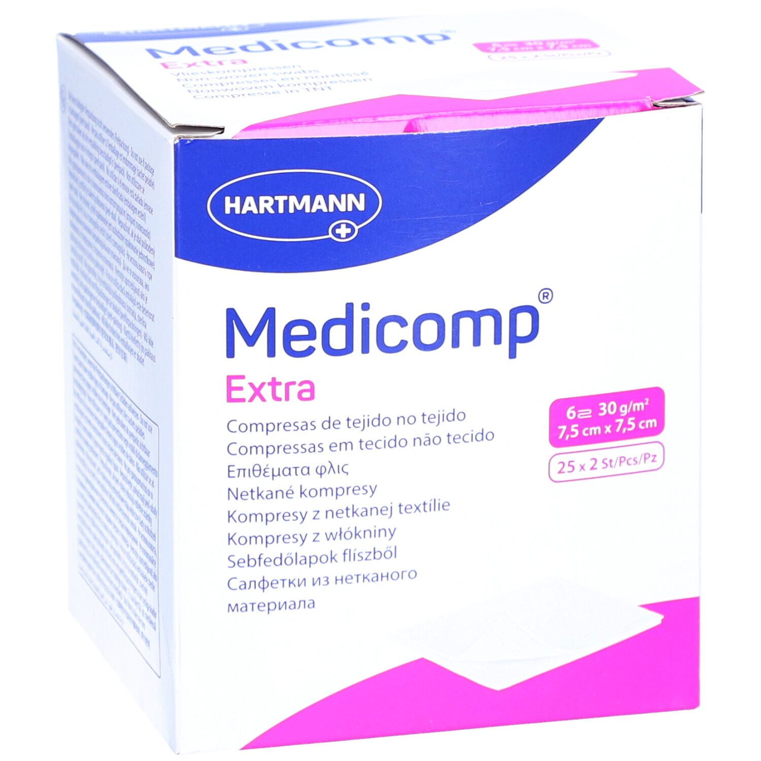 Medicomp ® Vliesskompressen steril 7,5 cm x 7,5 cm