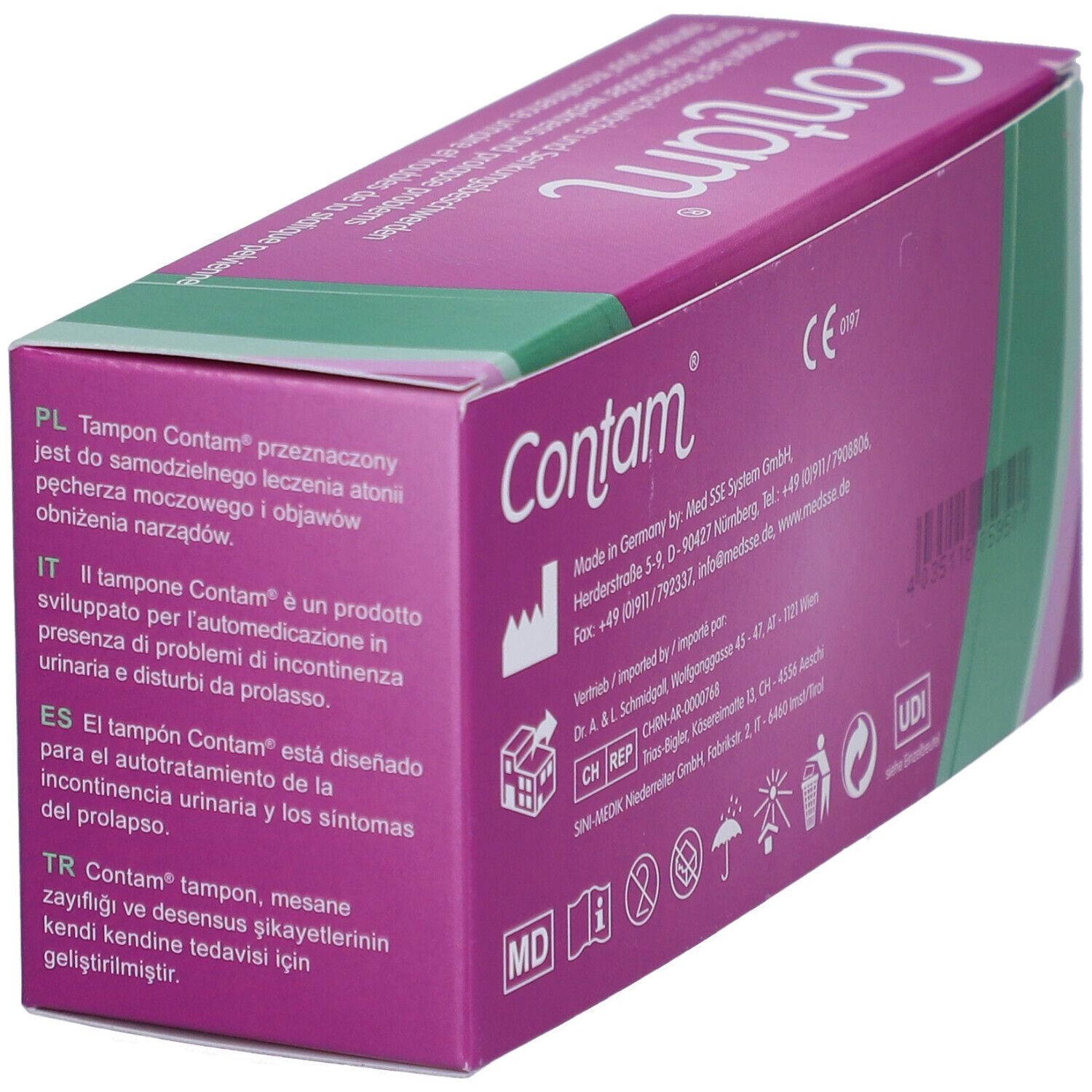 Contam® Tampon für Harninkontinenz und Störungen der Beckenstatik Extra / Extra-Plus / Super-Plus