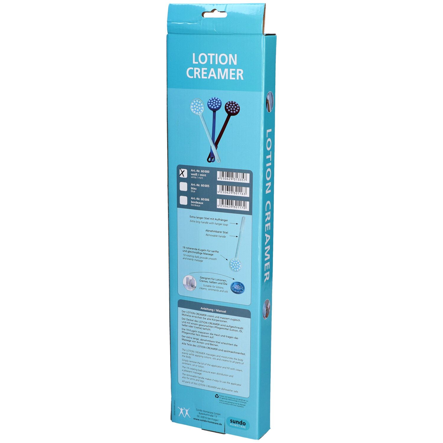 SUNDO Lotion-Creamer 44cm lang weiss/blau