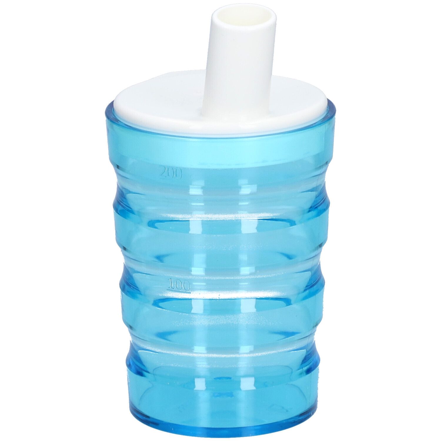 SUNDO Rillenbecher auslaufsicher 200ml blau