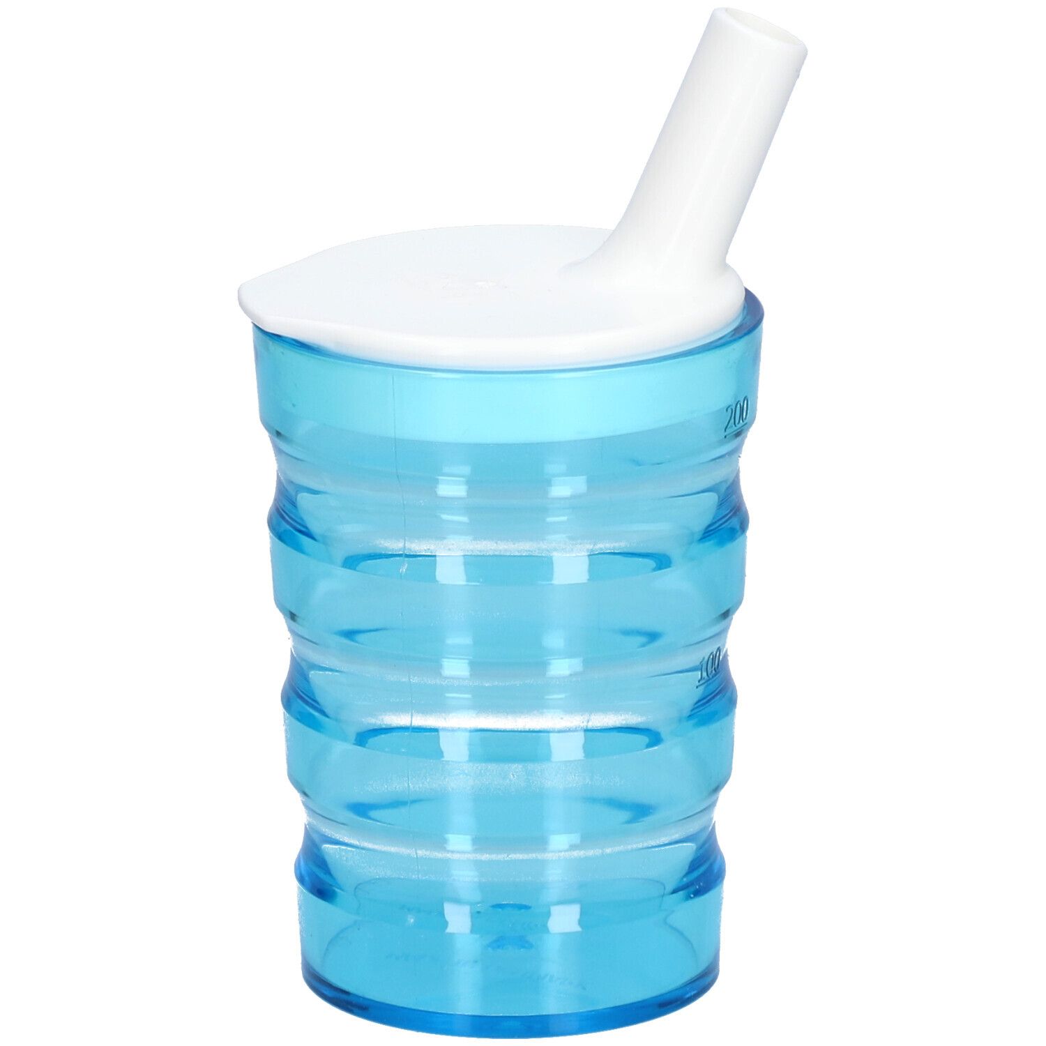 SUNDO Rillenbecher auslaufsicher 200ml blau