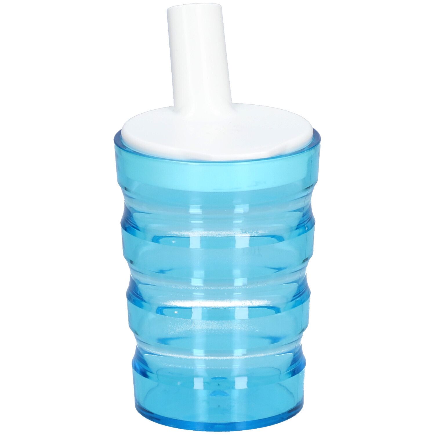 SUNDO Rillenbecher auslaufsicher 200ml blau