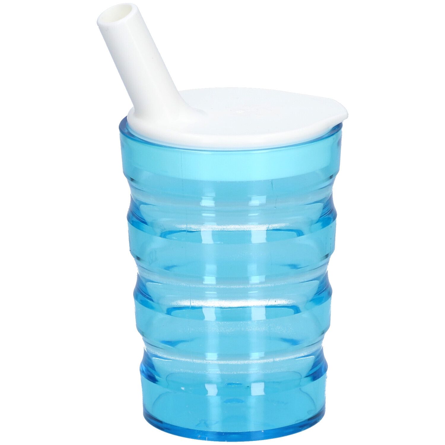 SUNDO Rillenbecher auslaufsicher 200ml blau