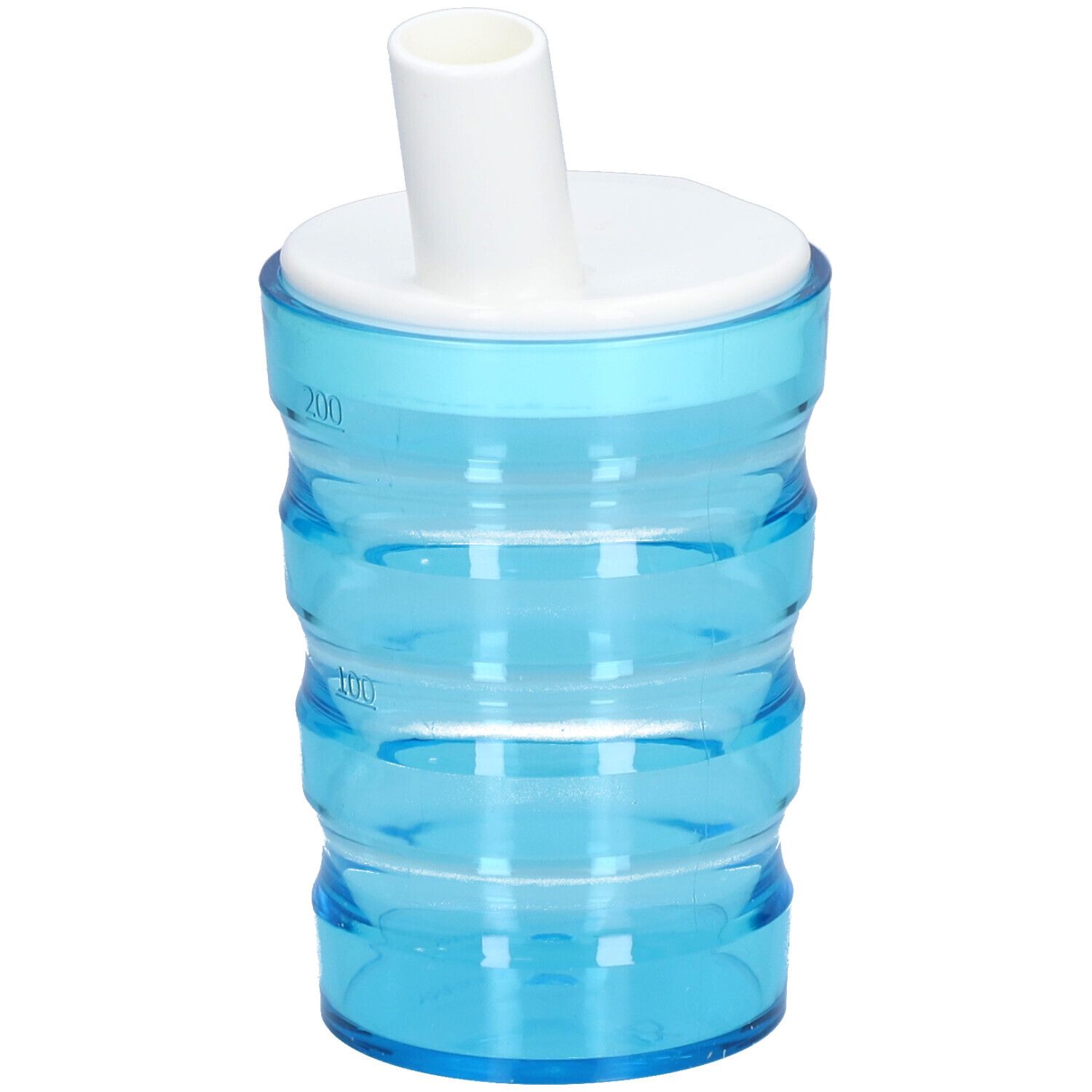 SUNDO Rillenbecher auslaufsicher 200ml blau