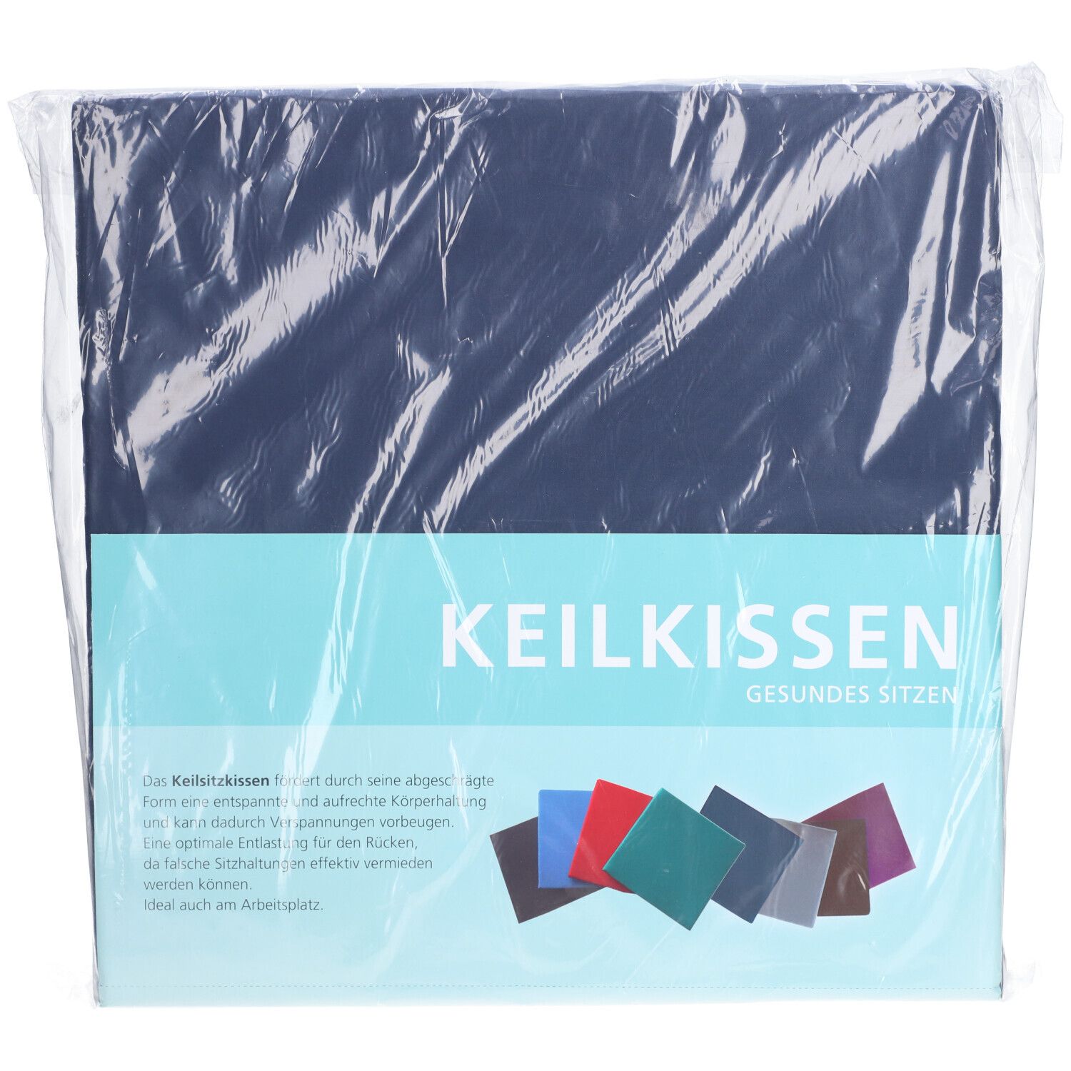 SUNDO Keilkissen 370 x 370 x 70 / 20 mm blau