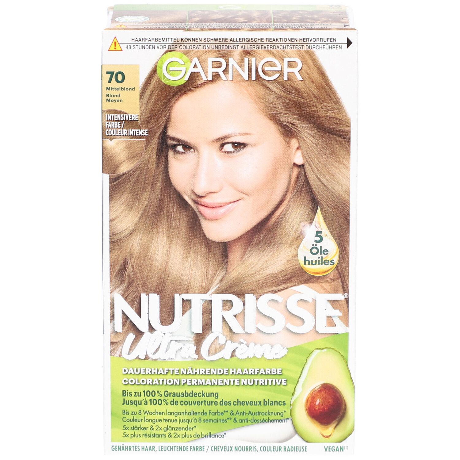 GARNIER NUTRISSE Crème Nährende permanente Coloration 70 Mittelblond