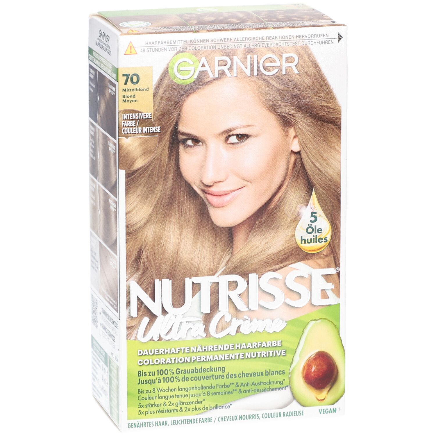 GARNIER NUTRISSE Crème Nährende permanente Coloration 70 Mittelblond