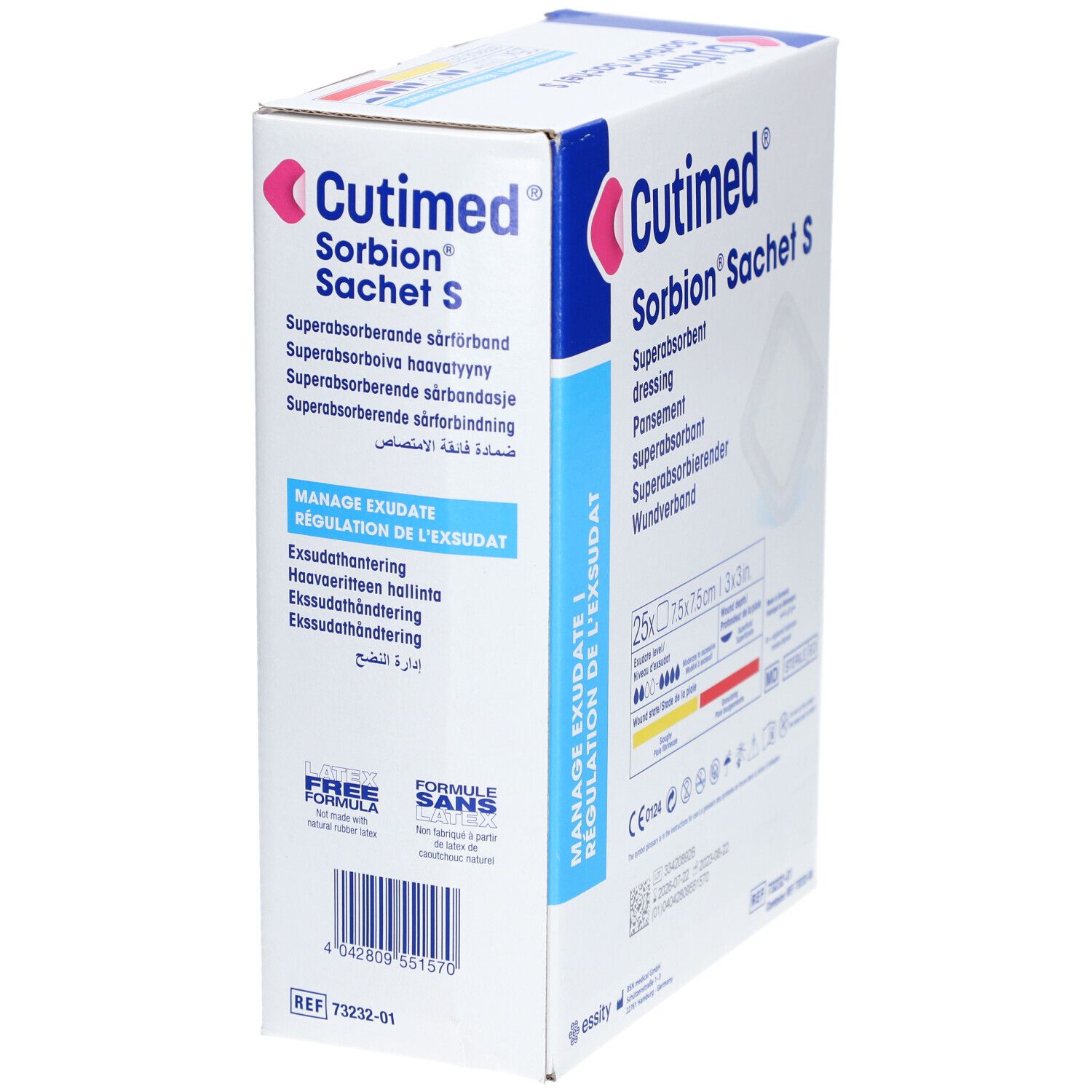 CUTIMED® Sorbion Sachet S - Pansement hydrocellulaire super absorbant - 7,5 x 7,5 cm