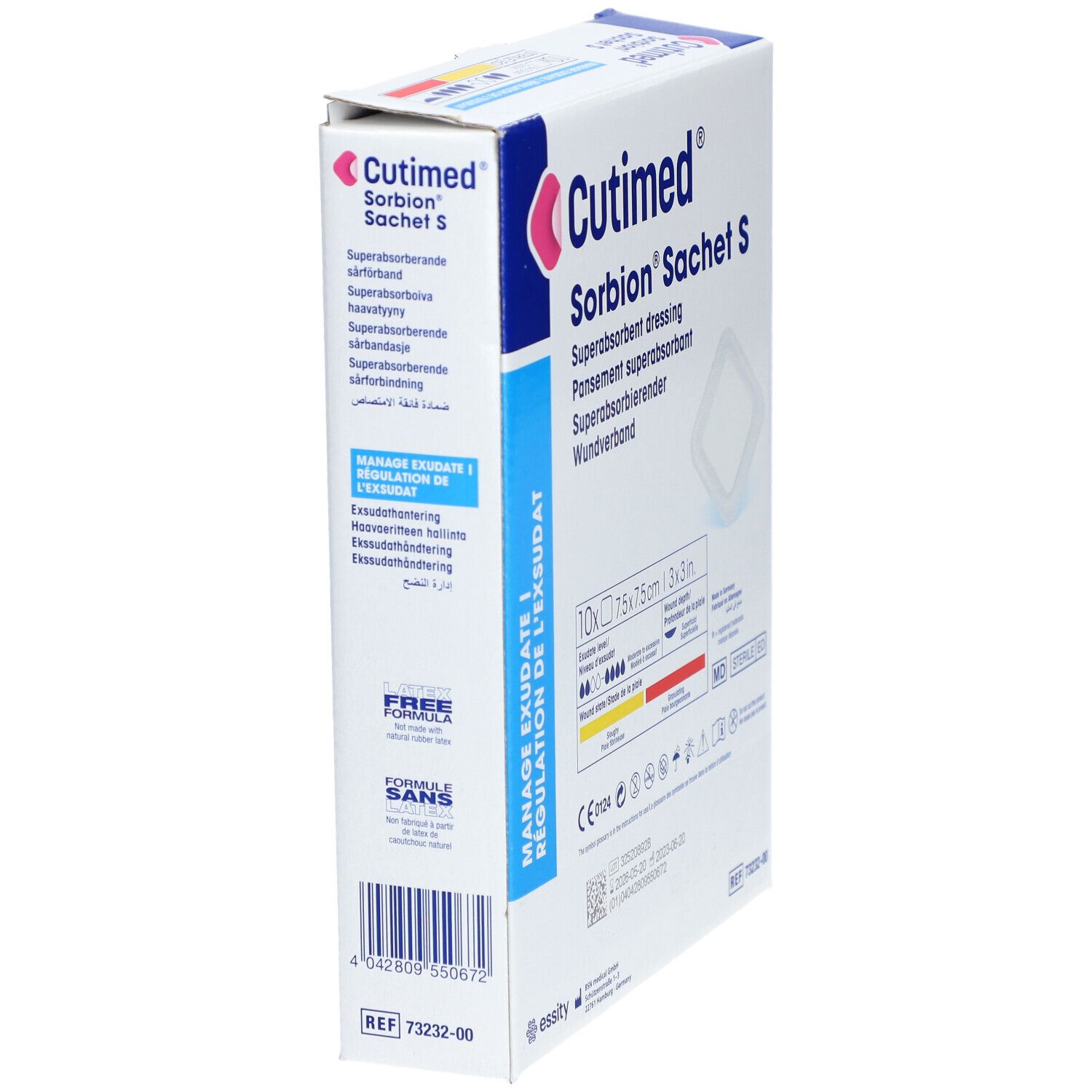 CUTIMED® Sorbion Sachet S - Pansement hydrocellulaire super absorbant - 7,5 x 7,5 cm