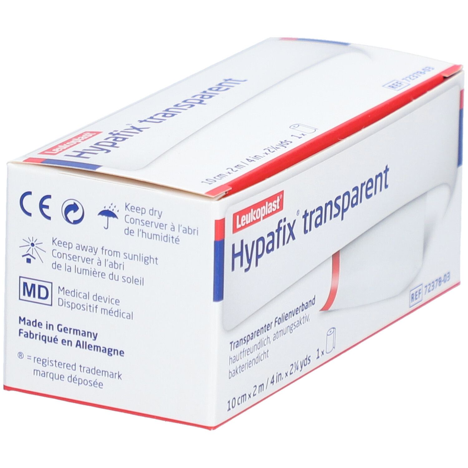 HYPAFIX Transparent Film adhésif transparent en rouleau 10 cm x 2 m