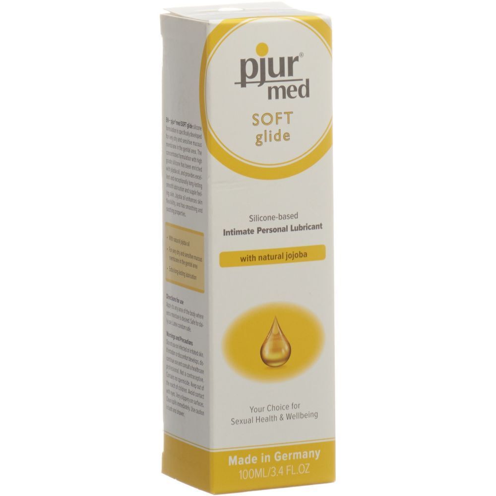 PJUR Med Soft Glide Gleitmittel-Verpackung, 100ml, mit Jojoba.
