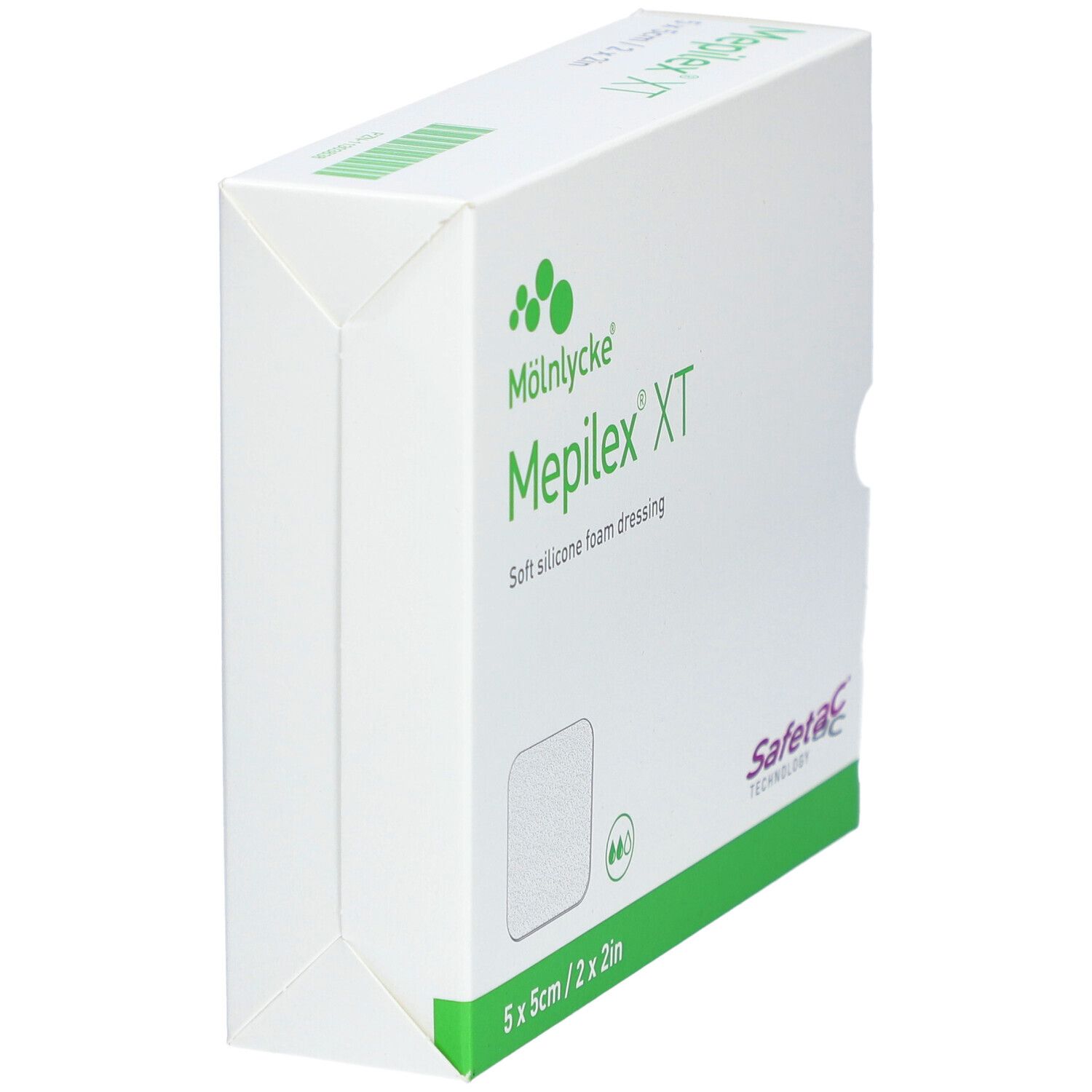 MÖLNLYCKE® Mepilex® XT Hydrozelluläres Pflaster Silikoniert 5 x 5 cm Steril