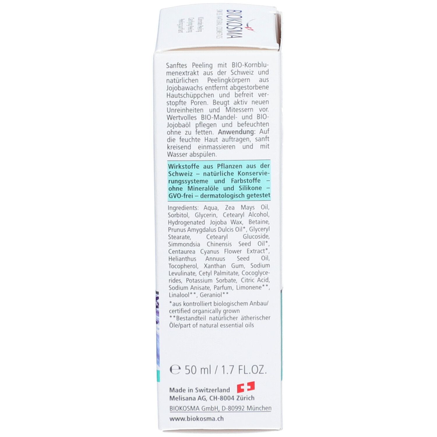 BIOKOSMA PURE Visage Soft Peeling 50 ml