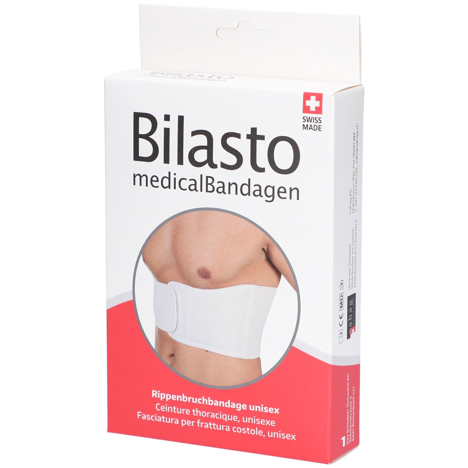 BILASTO Rippenbruchbandage L weiss