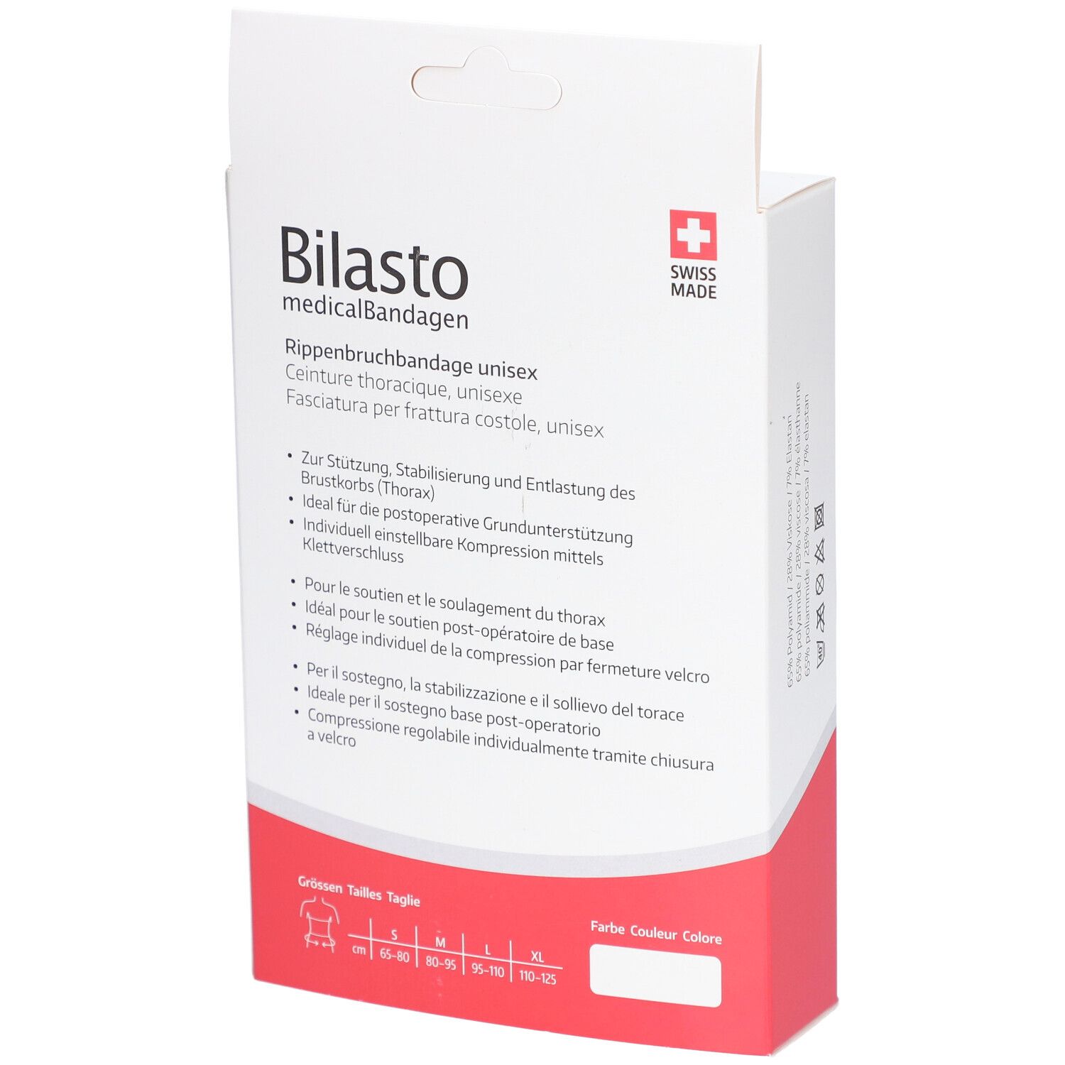 BILASTO Rippenbruchbandage L weiss