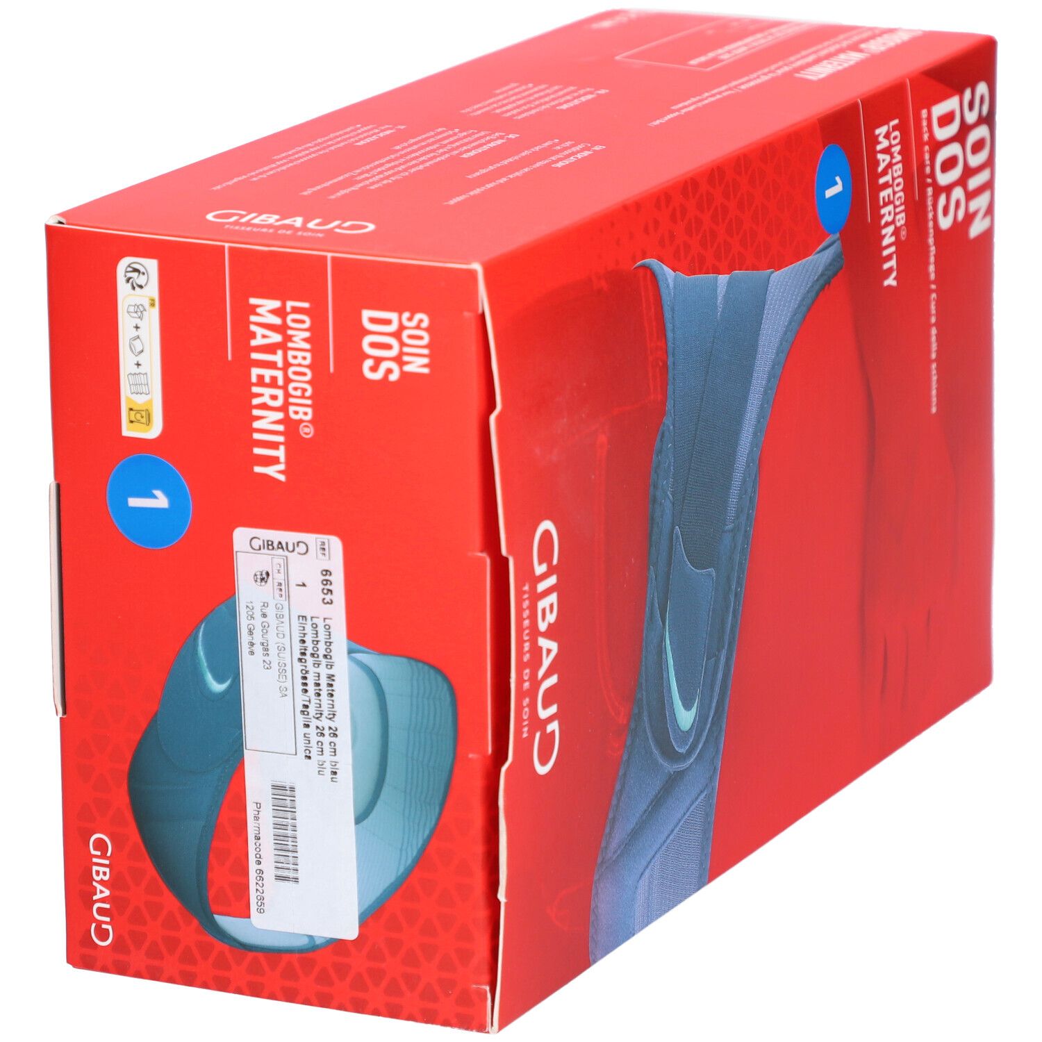 GIBAUD Ceinture lombaire de grossesse Lombogib avec soutien abdominal