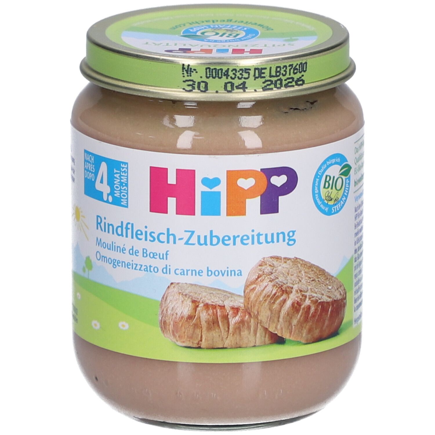 HiPP Rindfleisch-Zubereitung ab dem 4. Monat – Bio-Qualität