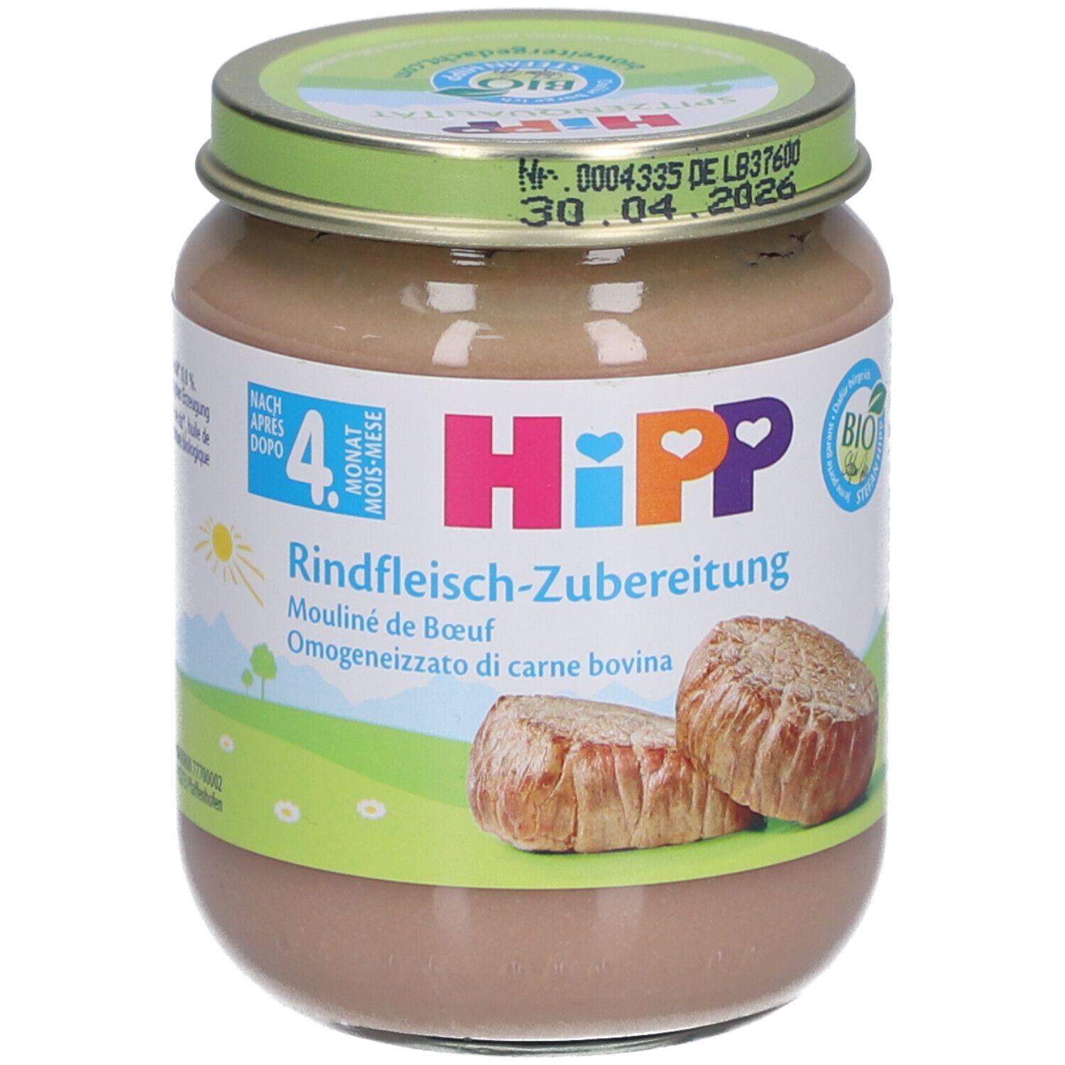 HiPP Rindfleisch-Zubereitung ab dem 4. Monat – Bio-Qualität