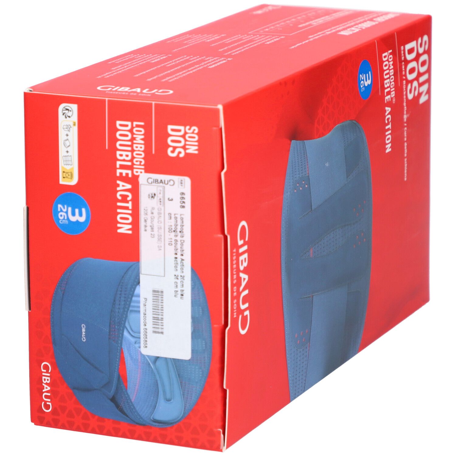 GIBAUD Lombogib Double Act 26cm Gr3 100-110 cm blau