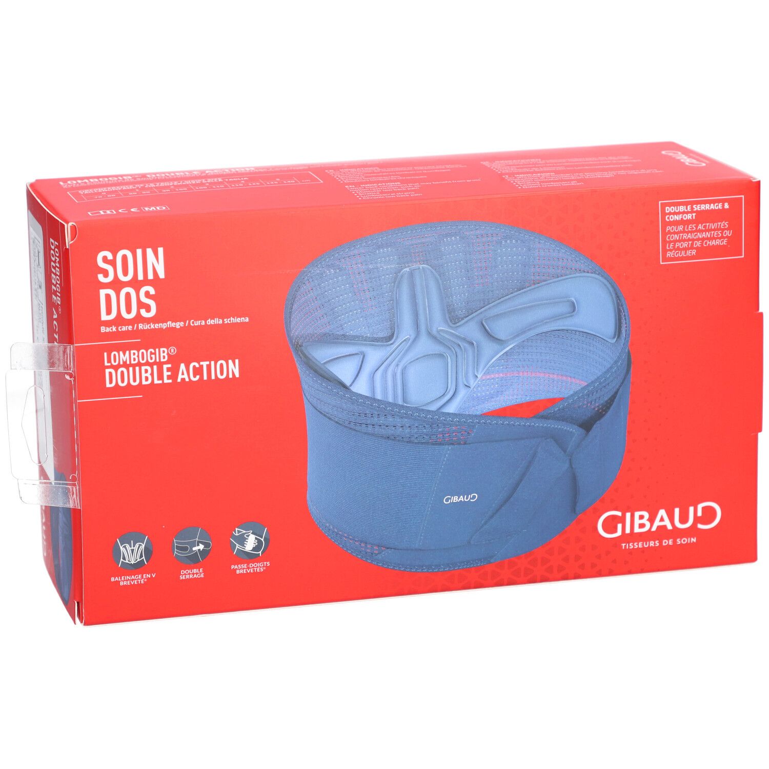 GIBAUD Lombogib Double Act 26cm Gr3 100-110 cm blau