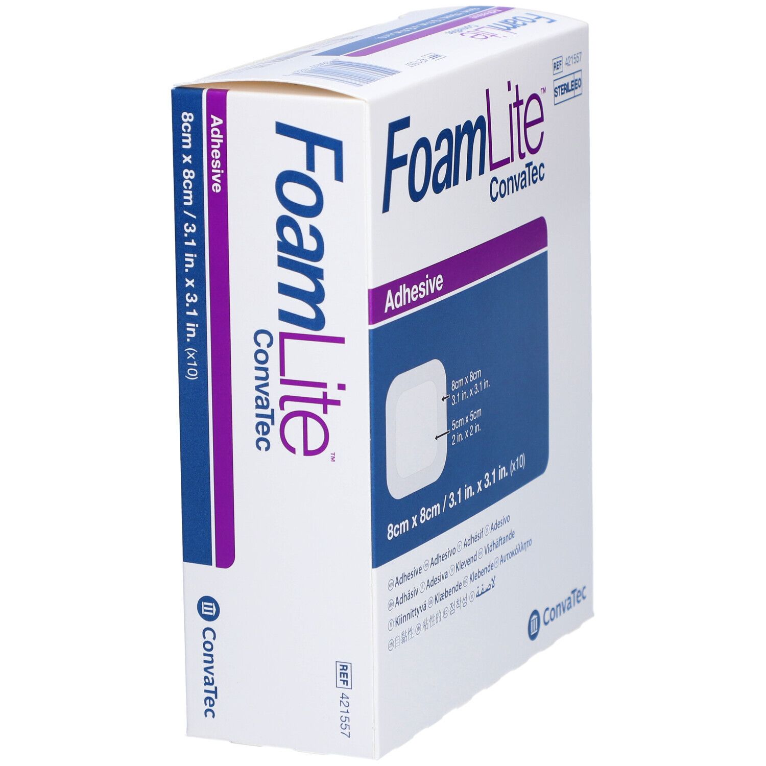 FOAM LITE Convatec Silikon-Schaum 8x8cm 10 Stk