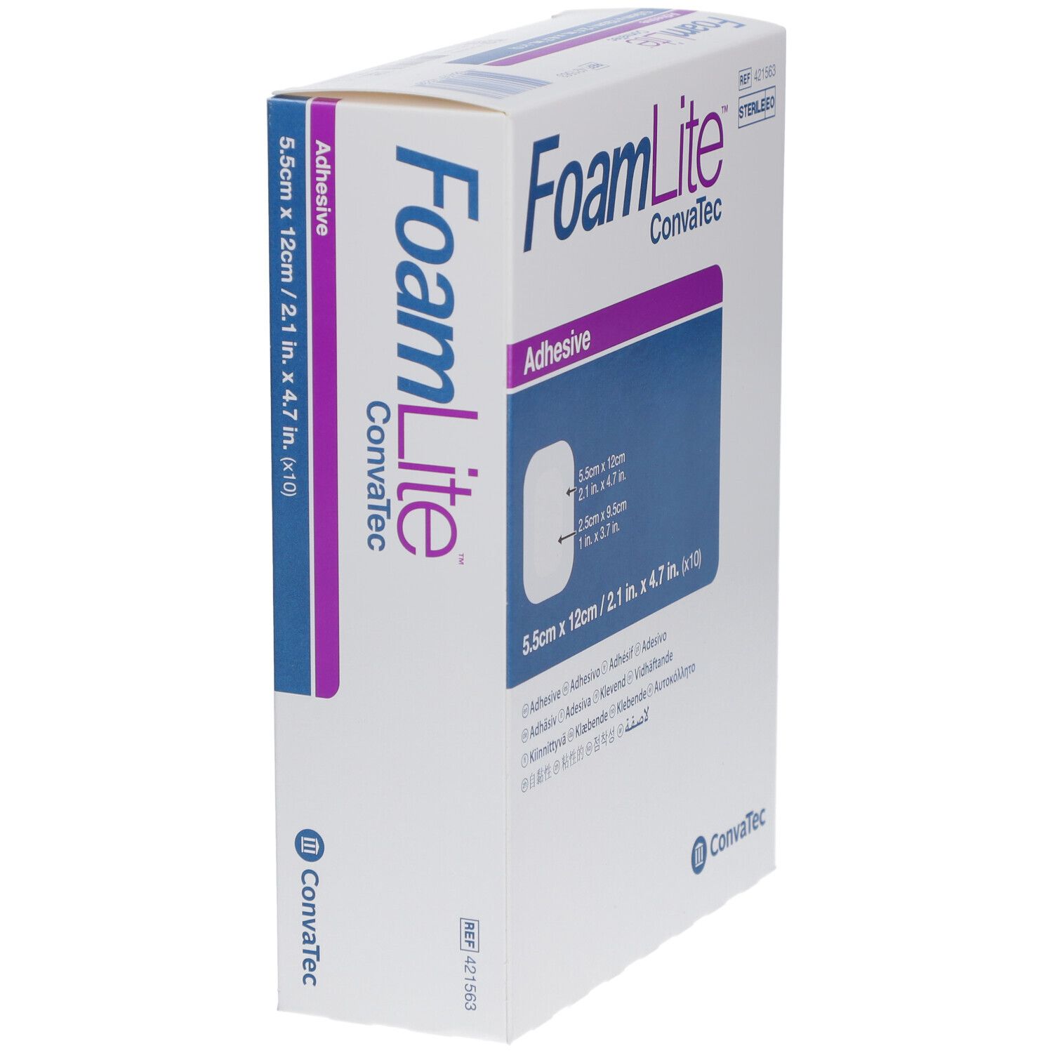 FOAM LITE Convatec Silikon-Schaum 5.5x12cm 10 Stk