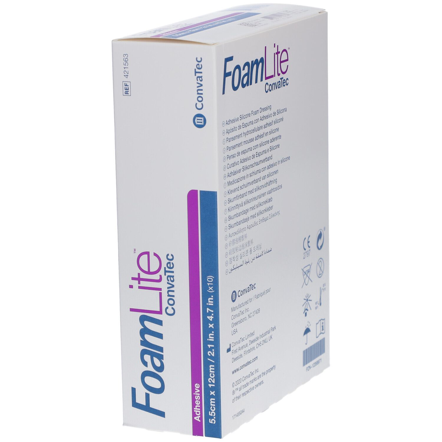FOAM LITE Convatec Silikon-Schaum 5.5x12cm 10 Stk
