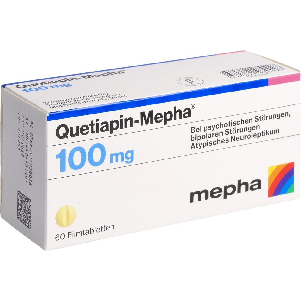 QUETIAPIN Mepha Filmtabl 100 mg SDO