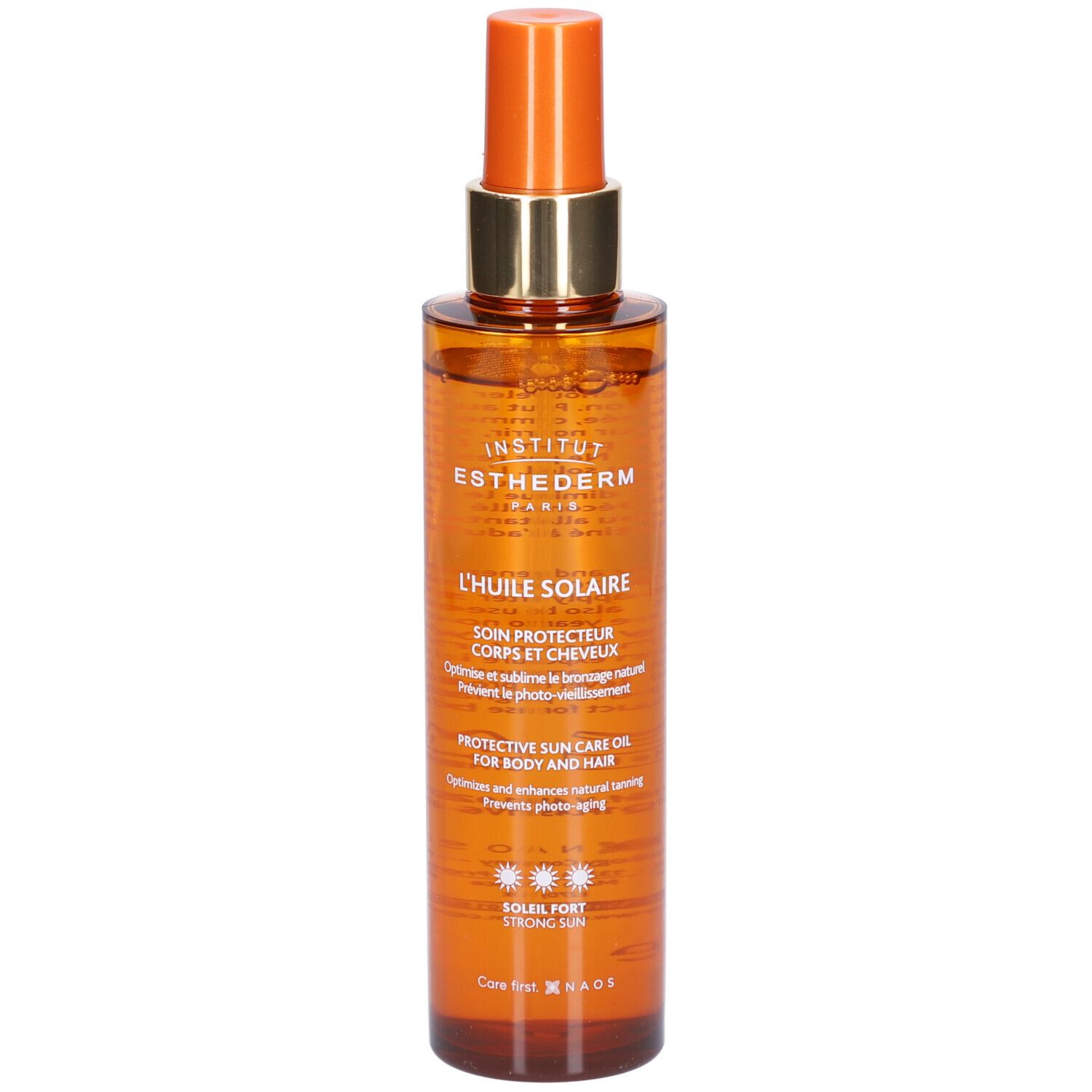 INSTITUT ESTHEDERM L'HUILE SOLAIRE SOIN PROTECTEUR CORPS ET CHEVEUX - SOLEIL FORT