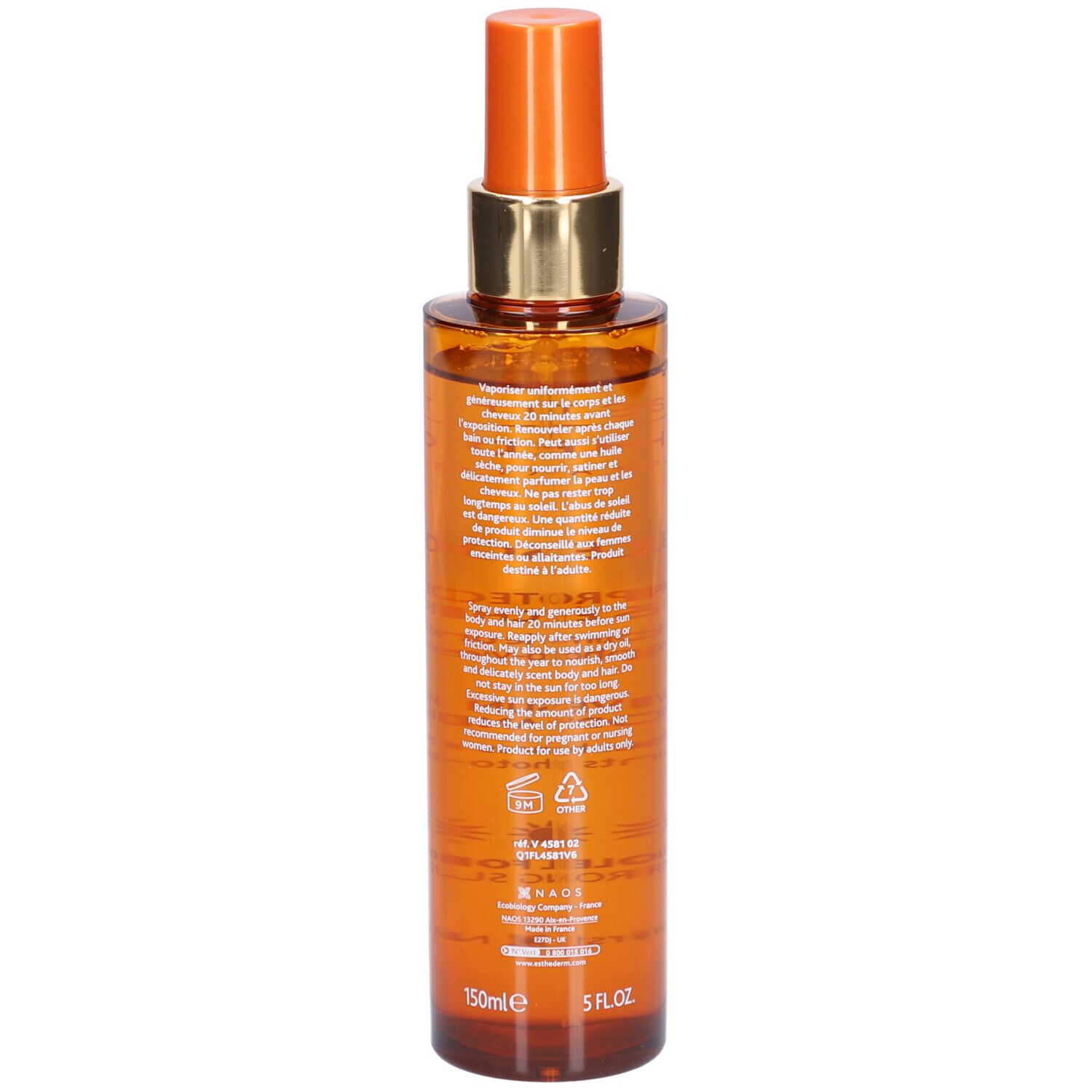 INSTITUT ESTHEDERM L'HUILE SOLAIRE SOIN PROTECTEUR CORPS ET CHEVEUX - SOLEIL FORT