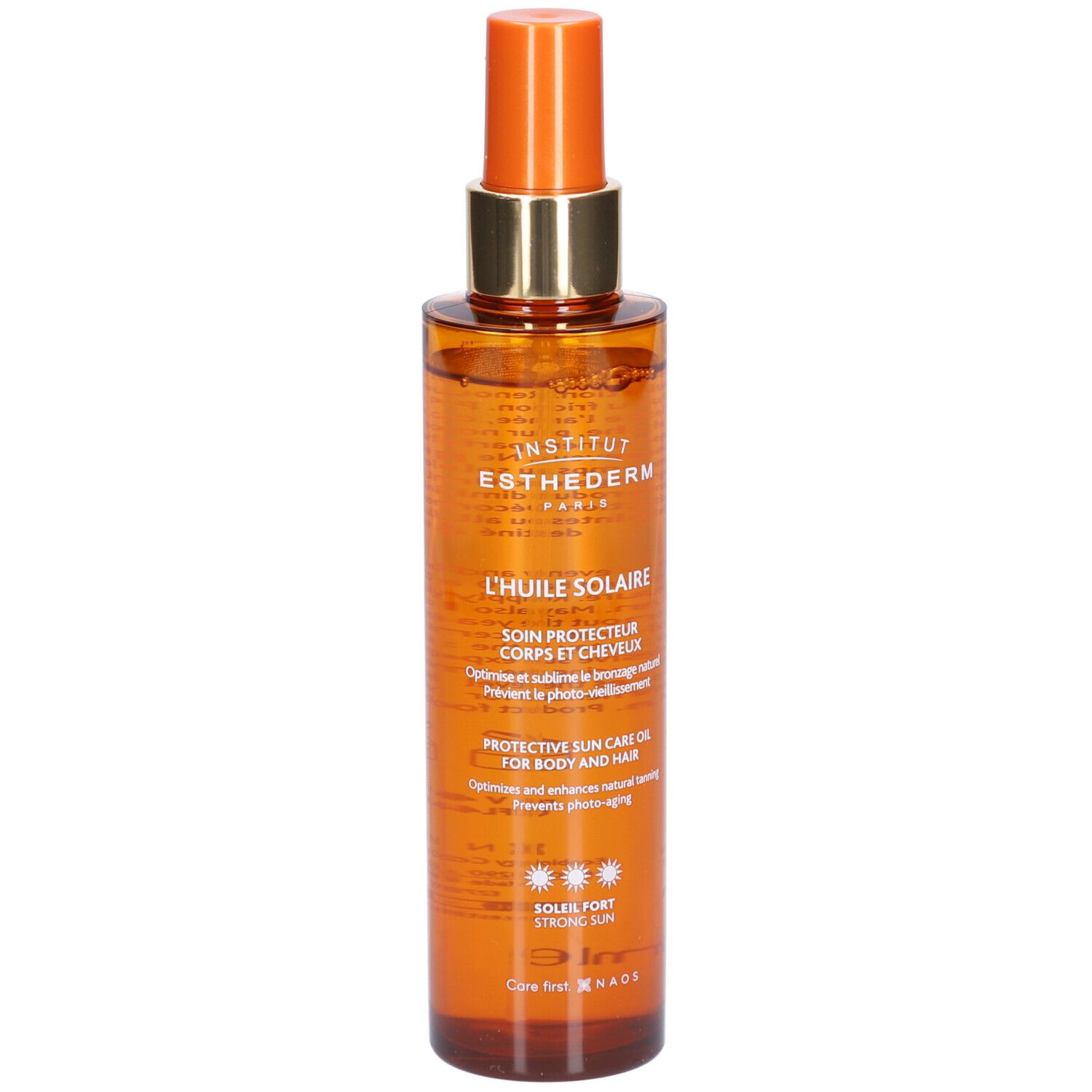 INSTITUT ESTHEDERM L'HUILE SOLAIRE SOIN PROTECTEUR CORPS ET CHEVEUX - SOLEIL FORT