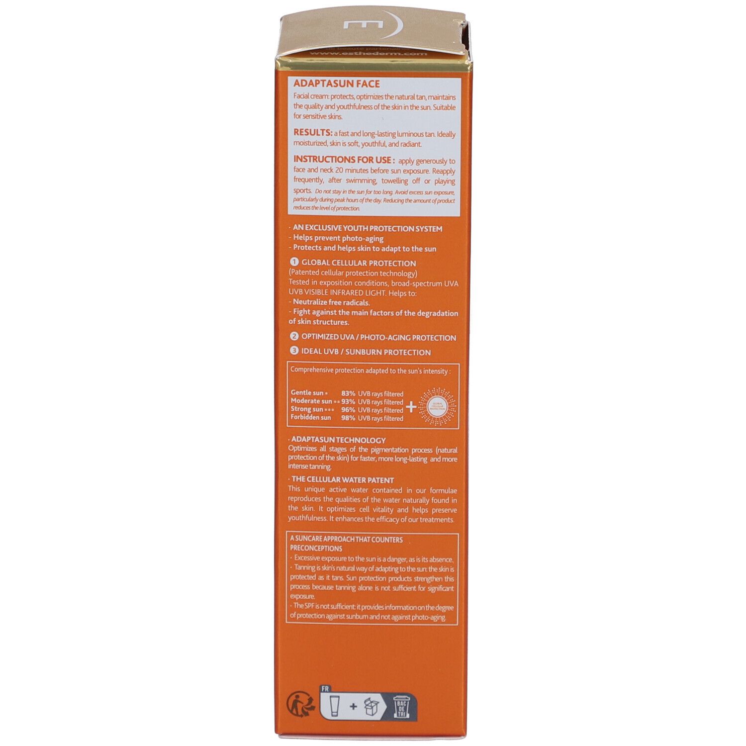 INSTITUT ESTHEDERM Adaptasun Crème visage soleil modéré
