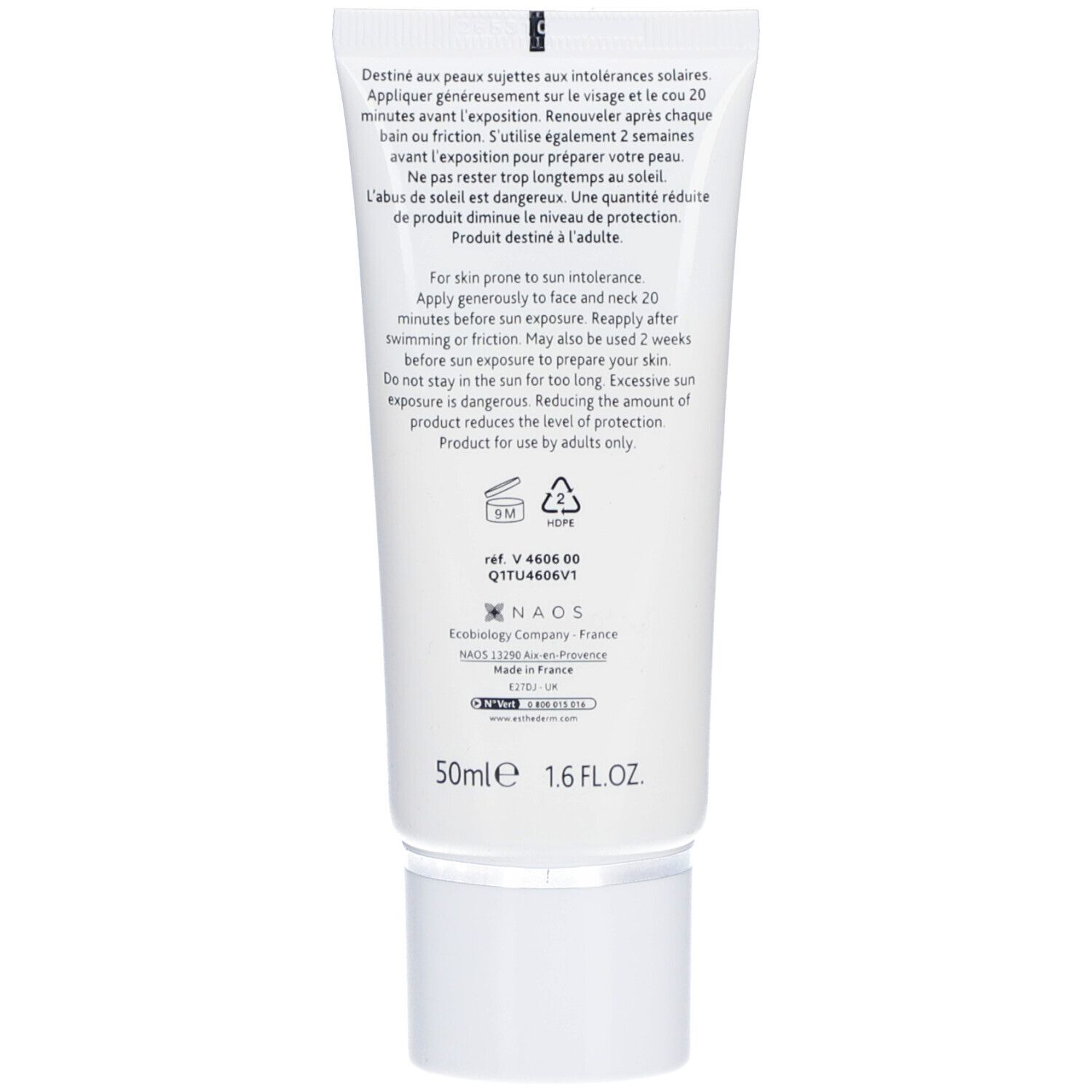 Institut Esthederm Intolerances Solaires Gesichtscreme SPF50+