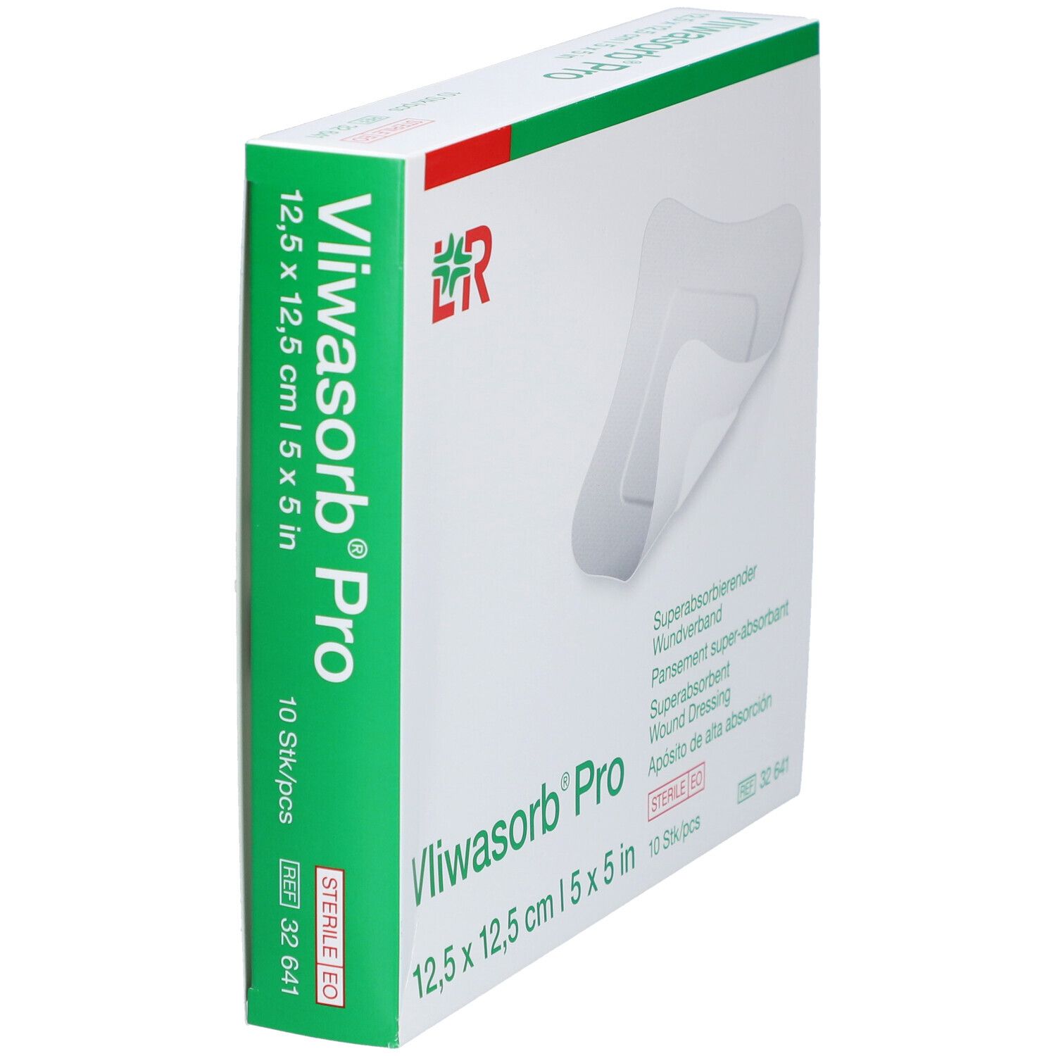 L&R Vliwasorb® Pro - Pansement super-absorbant 12,5 x 12,5 cm