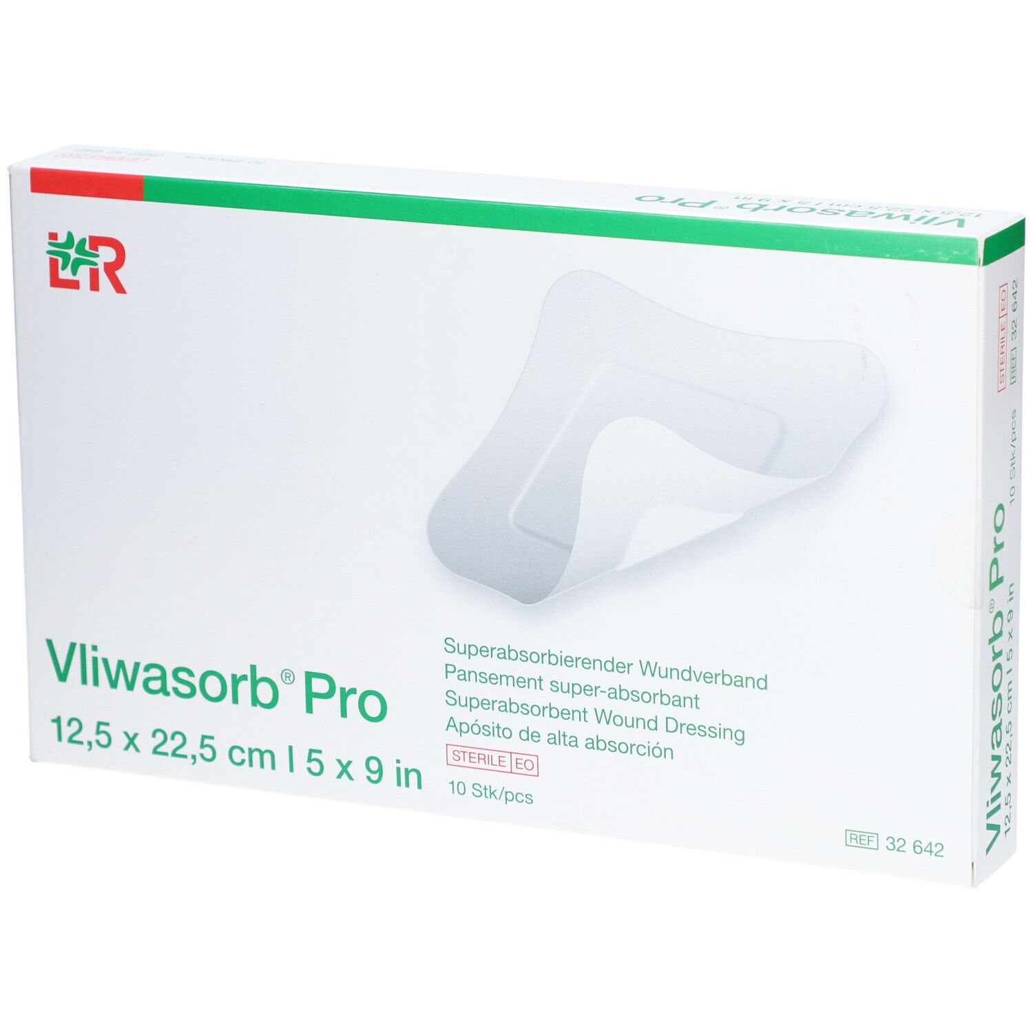 L&R Vliwasorb® Pro Pansement superabsorbant 12,5 x 22,5 cm